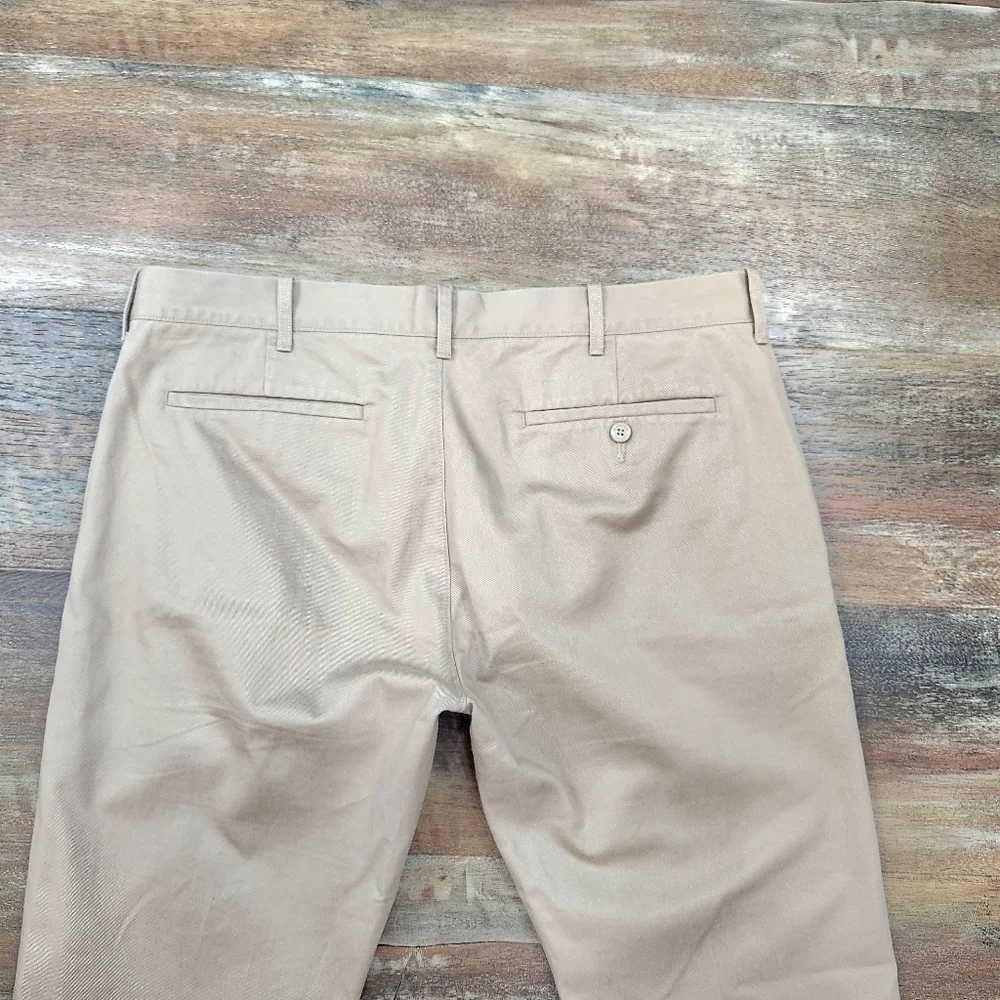 J.Crew The Driggs Khaki Flat Front Pants Size 36